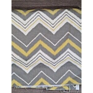 4 yds Mill Creek Fabrics Terrabone chevron yellow gray upholstery fabric 44"